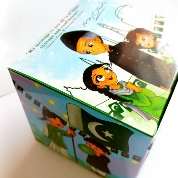 Azaadi Goodie Box for Pakistan Day featuring patriotic green and white design